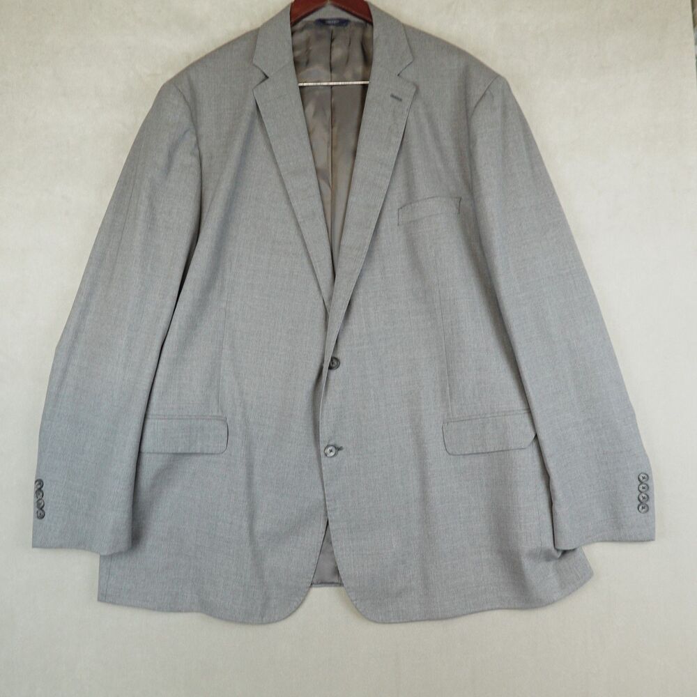 Brooks Brothers Blazer Explorer Gray Mens 48 XL Vitale Barberis Wool Two Button